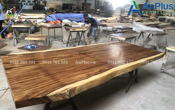 Xưởng bàn gỗ tự nhiên nguyên tấm