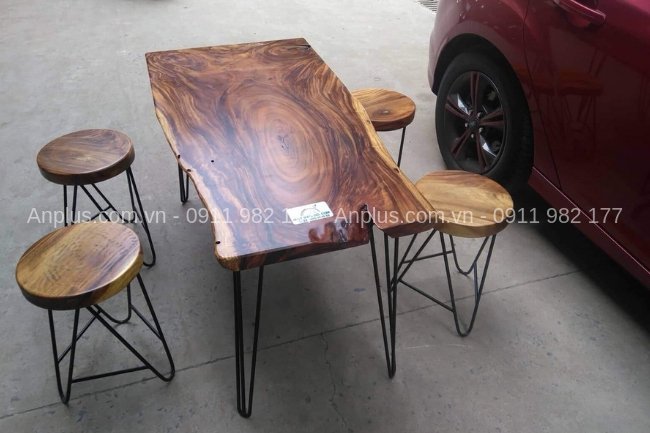 bàn ghế gỗ nguyên tấm