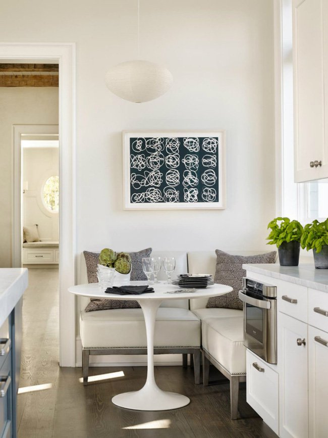 Bàn tròn - lời giải đúng dành cho các thiết kế phòng bếp có diện tích chật hẹp