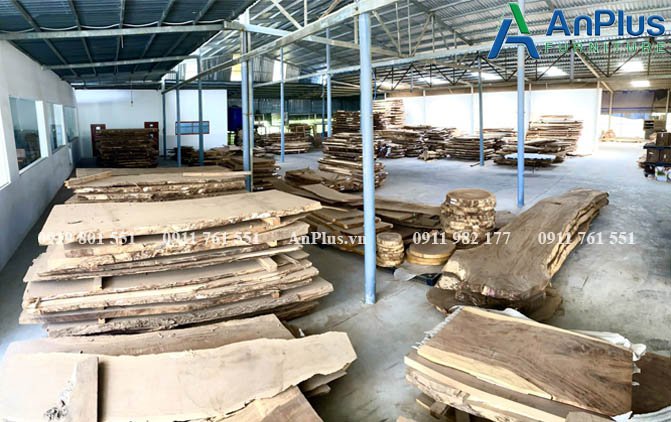 Phôi gỗ và xưởng bàn nguyên tấm tại Anplus