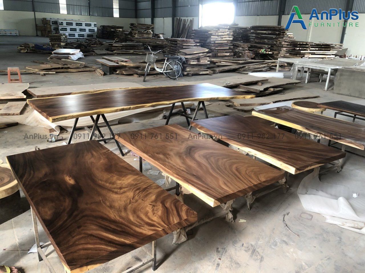 mặt bàn gỗ nguyên tấm xưởng anplus