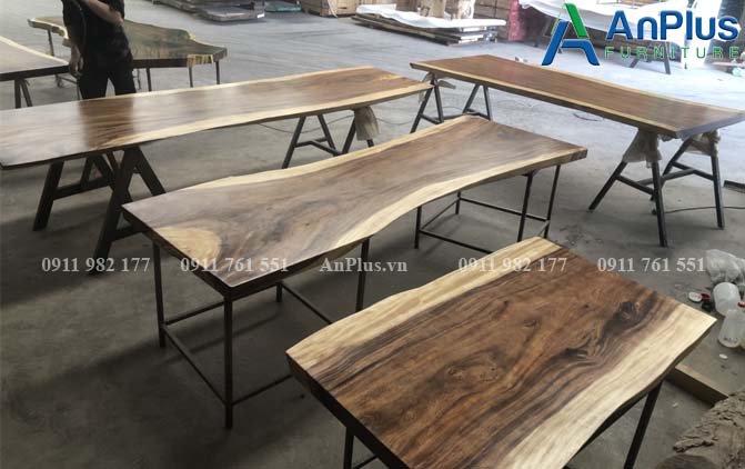 xưởng sản xuất bàn gỗ nguyên tấm