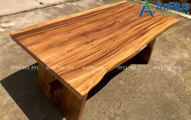 bàn và chân làm từ gỗ tự nhiên me tây nguyên tấm