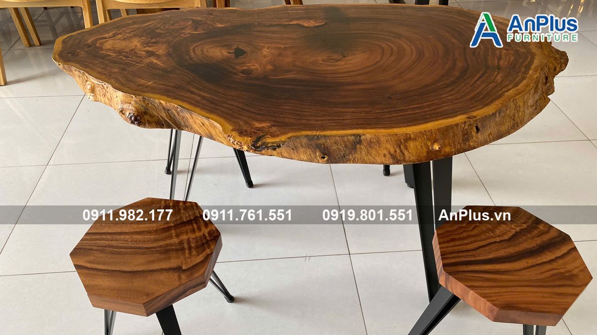 cung cấp bàn gỗ me tây tự nhiên dạng bàn trà