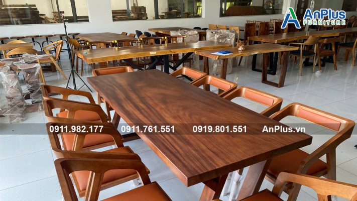 Xưởng bàn gỗ me tây giá rẻ AnPlus quy mô lớn
