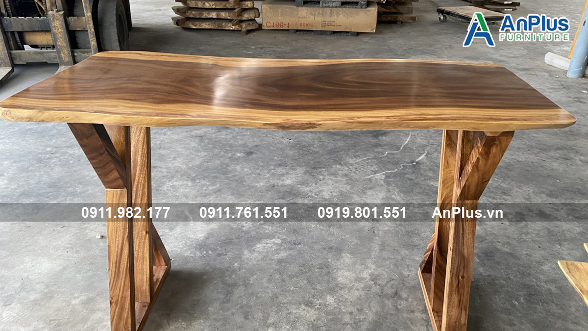Mua bàn làm việc gỗ me tây nguyên tấm rẻ