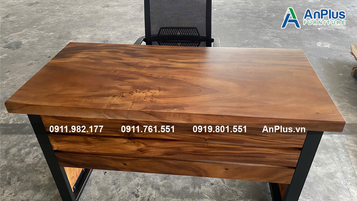 Mua bàn làm việc gỗ me tây tự nhiên