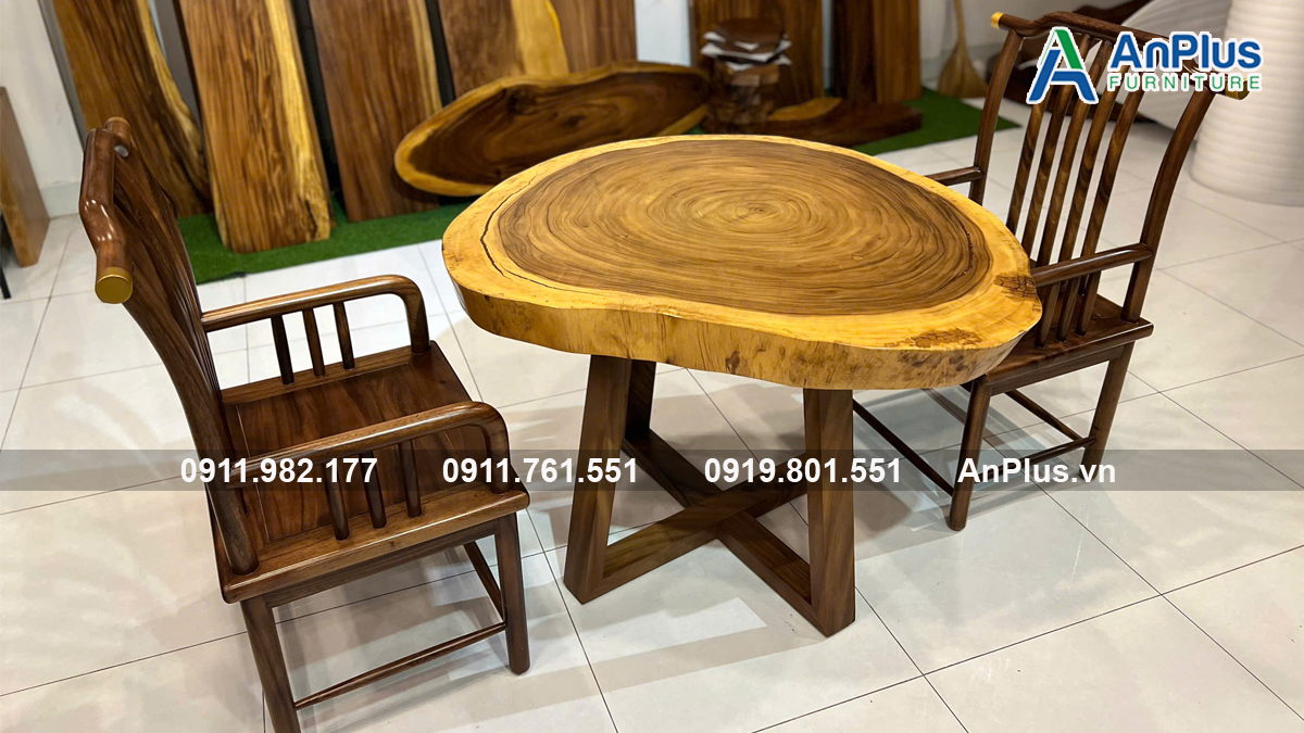 Bàn cafe gỗ me tây giá rẻ thân thiện môi trường