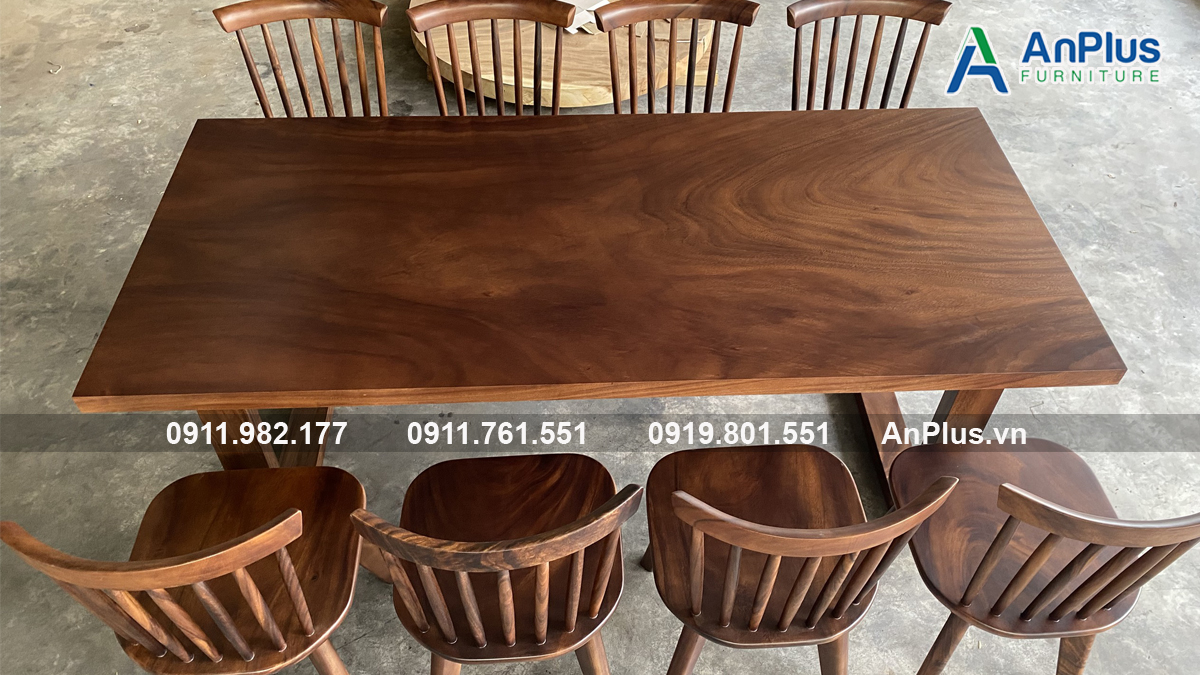 Mẫu bàn gỗ me tây đẹp chuẩn xưởng AnPlus