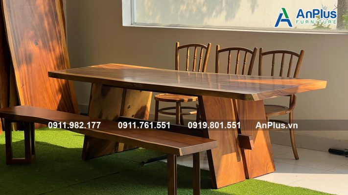 Xưởng cung cấp bàn gỗ me tây nguyên tấm đẹp