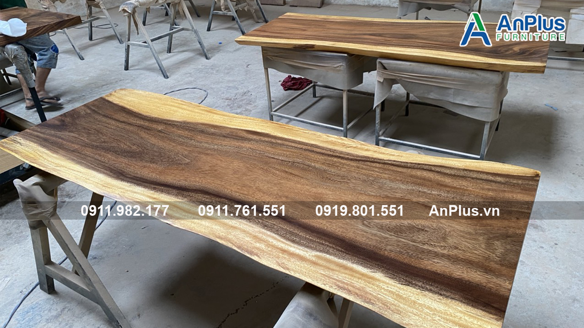 Bàn gỗ nguyên tấm AnPlus cho quán cà phê