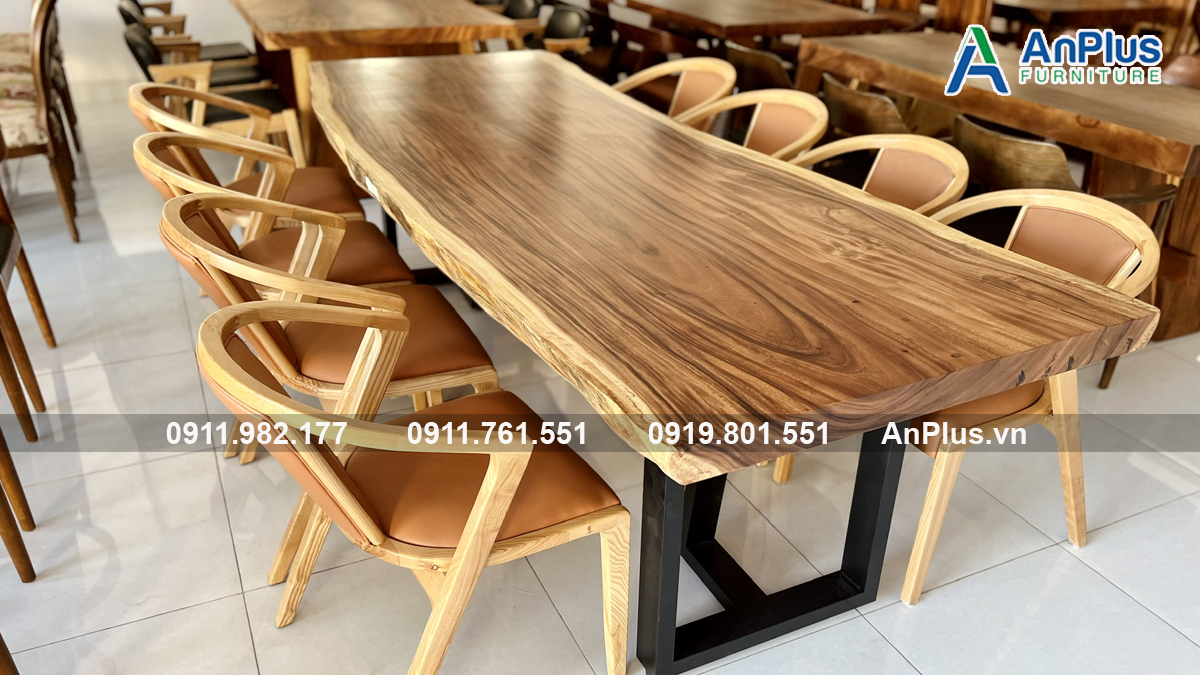 bộ bàn ăn gỗ me tây nguyên tấm độc đáo bộ bàn ăn gỗ me tây nguyên tấm độc đáo