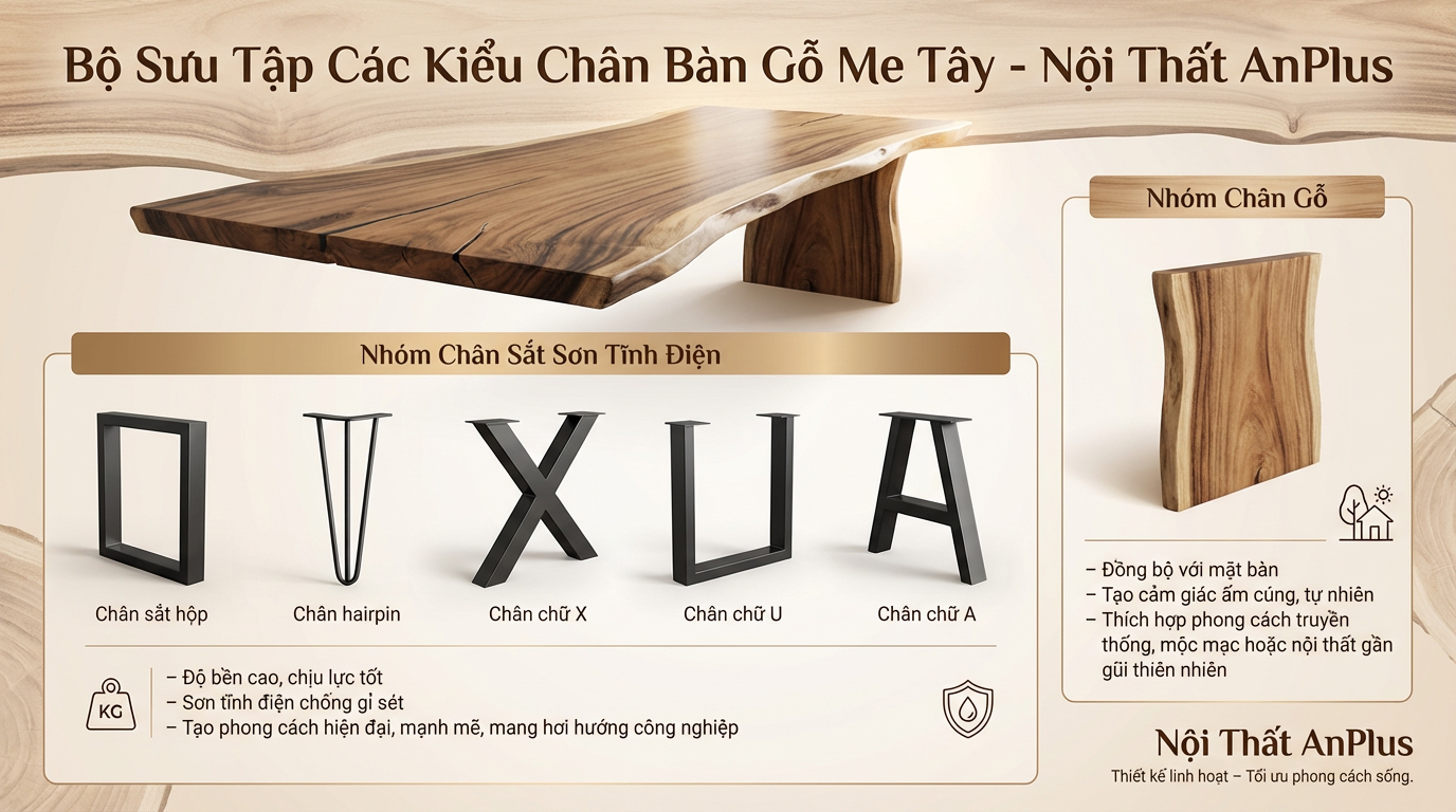 các mẫu chân bàn gỗ me tây tự nhiên các mẫu chân bàn gỗ me tây tự nhiên