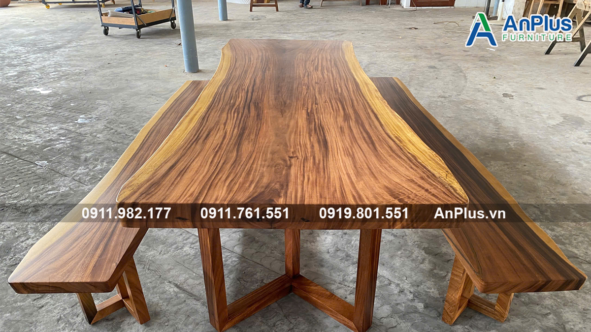 Tìm mua bàn gỗ me tây giá xưởng nguyên tấm