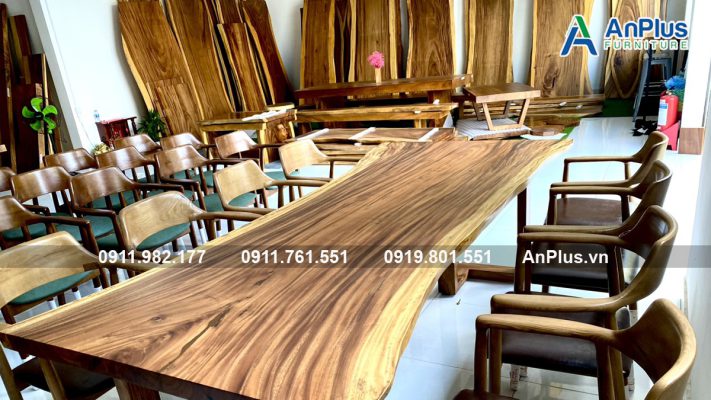 Xưởng nội thất bàn ghế gỗ me tây hiện đại