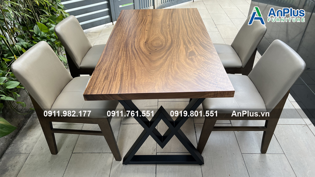 Giá bàn gỗ me tây chân sắt đẹp hiện đại Giá bàn gỗ me tây chân sắt đẹp hiện đại