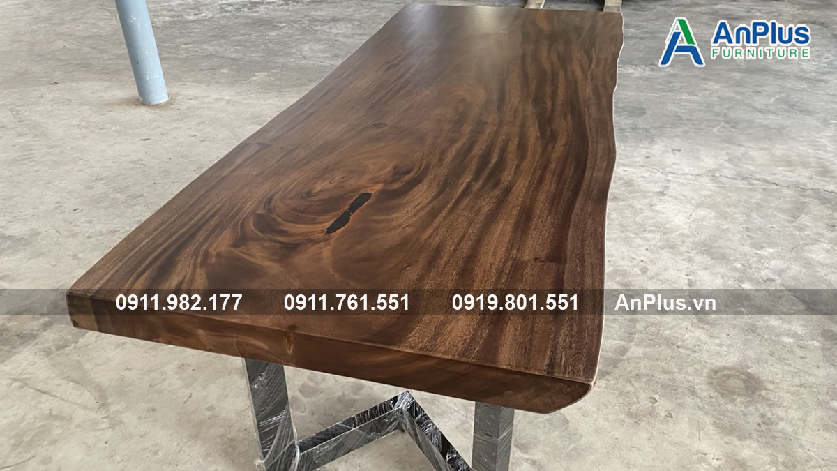 giá bàn gỗ me tây nguyên khối tại xưởng