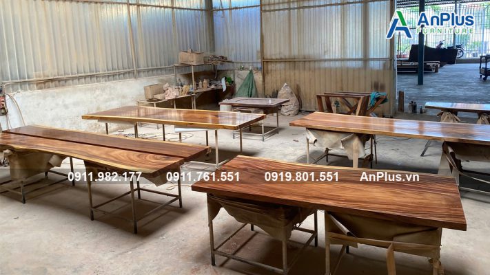 Mua bàn gỗ me tây quán cafe đẹp hiện đại