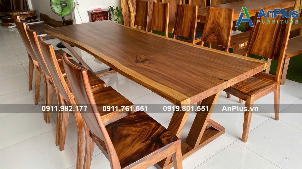 Xưởng bàn cafe gỗ me tây TP.HCM nguyên tấm