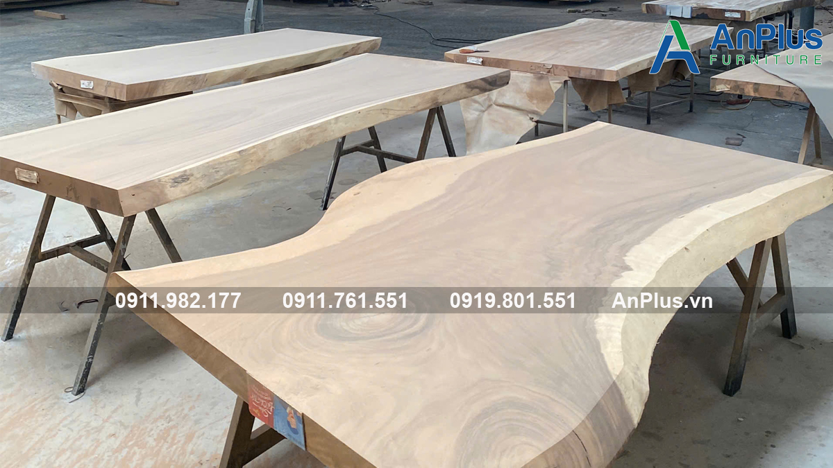 Mua bàn gỗ me tây quán cafe TPHCM nguyên tấm