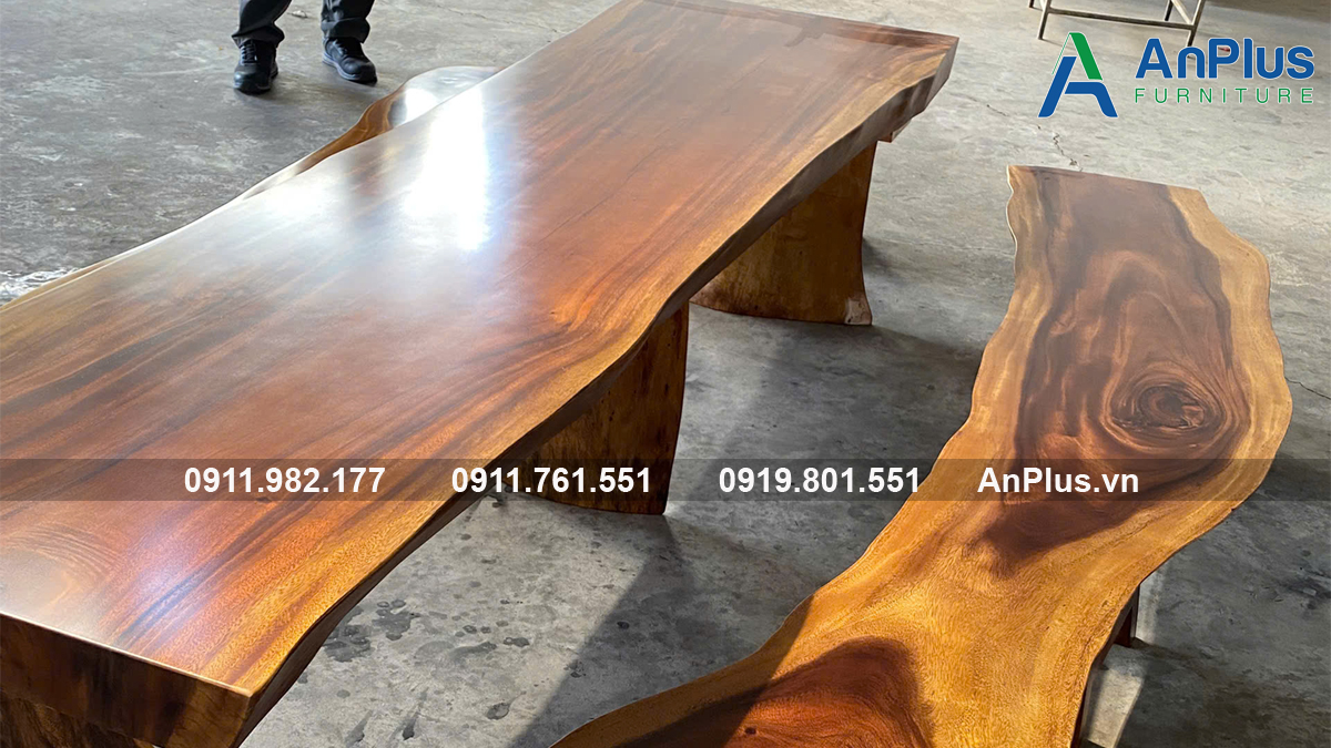 đặt làm bàn gỗ me tây theo yêu cầu đẹp