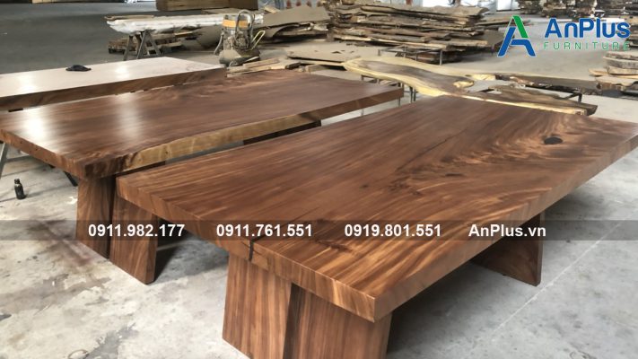 Xưởng sản xuất bàn gỗ Me Tây nguyên tấm HCM chất lượng