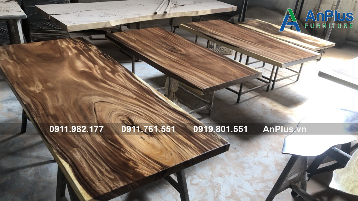 Mẫu bàn gỗ me tây đẹp cho chung cư hiện đại
